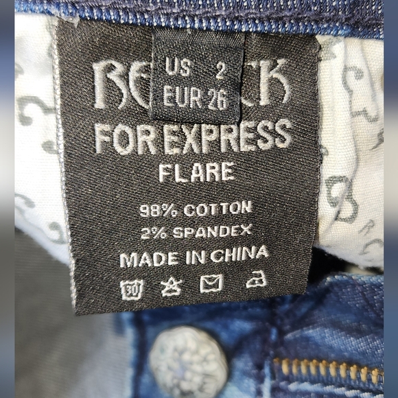 Rerock for Express Flare women's size 2 jeans - Picture 6 of 7